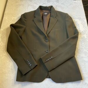 J Crew Women single breasted 3 Button Single Vent Lined Blazer Olive Grn Size 2